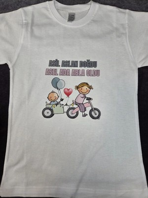 Lupi Abla Kardeş Yazılı Tişört Isimli Tişört Body