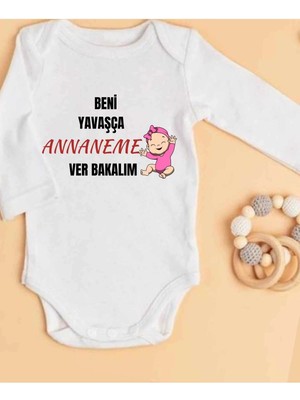 Lupi Annaneye Hediye Isimli Zıbın Annane Oluyorsun Yazılı Bebek
