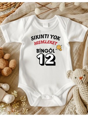 Lupi Bingöl Yazılı %100 Pamuklu Bebek Body Zıbın