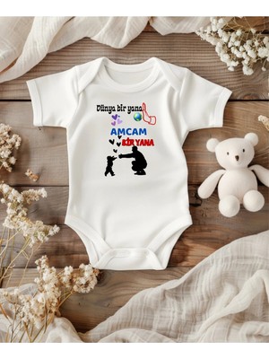 Lupi Amca Yazılı Bebek Body Zıbın %100 Pamuk