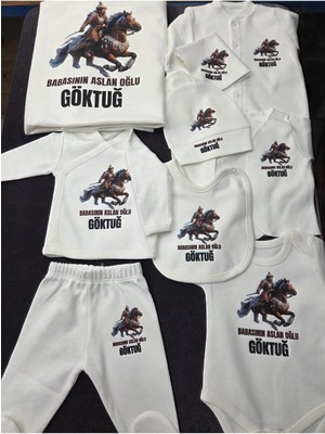 Lupi 10 Parça Isimli Hastane Çıkışı Yenidoğan Seti %100 Pamuk