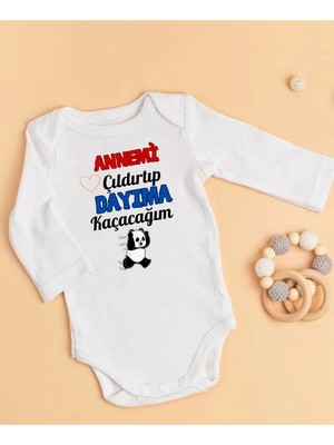 Lupi Amca Yazılı Bebek Body Zıbın %100 Pamuk