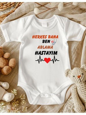 Lupi Yazılı Bebek Body Zıbın %100 Pamuk