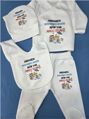 Lupi Yazılı Bebek Body Zıbın %100 Pamuk