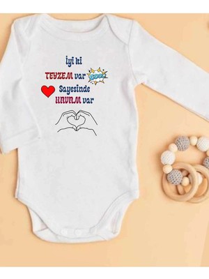 Lupi Teyze Yazılı Bebek Body Zıbın %100 Pamuk