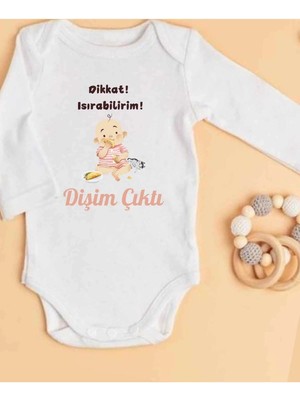 Lupi Diş Buğdayı Dişim Çıktı Yazılı Isimli Zıbın Kişiye Özel Bebek Ürünleri