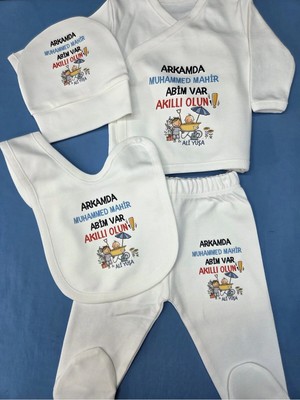 Lupi Yazılı Bebek Body Zıbın %100 Pamuk