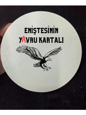 Lupi Temalı Enişte Yazılı Ahşap Kapı Süsü