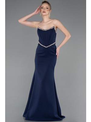 Abiyefon Su Yolu Straplez Balen Korse Detay Abiye Elbise ABU5747