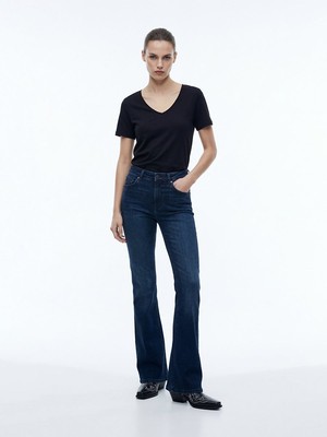 LTB V Yaka Basic Siyah T-Shırt