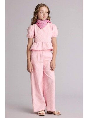 DeFacto %100 Pamuk Wide Leg Pantolon Kız Çocuk H5248A826SM