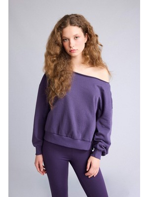 DeFacto Tek Omuzlu Kalın Sweatshirt H2209AX26SM