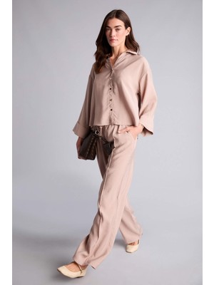 DeFacto Wide Leg Yüksek Bel Modal Pantolon E8235AX26SM
