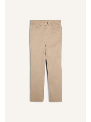 DeFacto Crop Flare Fit Yüksek Bel Bilek Boy Jean Pantolon E8017AX26SM