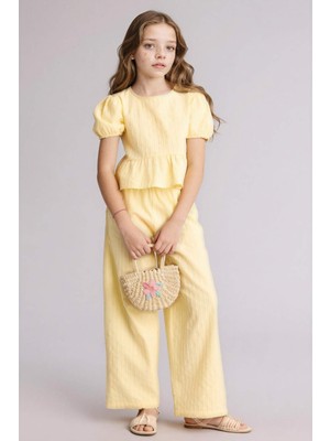 DeFacto %100 Pamuk Wide Leg Pantolon Kız Çocuk H5248A826SM