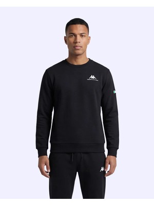 Kappa Talie Crewneck Erkek Siyah Sweatshirt