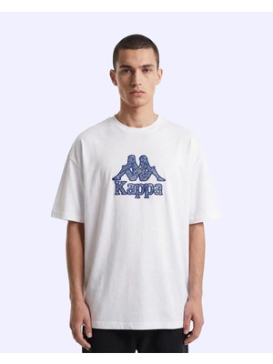 Kappa Linea Erkek Beyaz Oversize Tişört