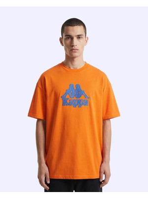 Kappa Linea Erkek Koyu Turuncu Oversize Tişört