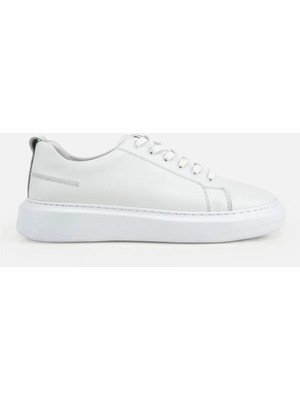 Hotiç 02AYH319300A900 ERKEK Deri Beyaz Düz Günlük Ayakkabı