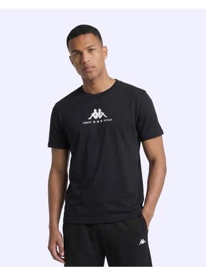 Kappa Fontado Tee Erkek Siyah Regular Tişört