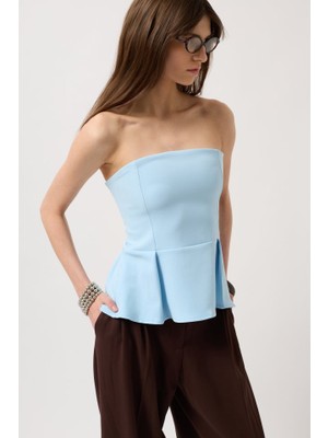 Infivento Pileli Straplez Bluz