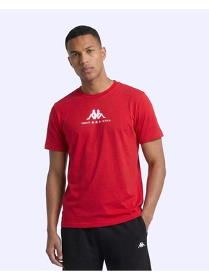 Kappa Fontado Tee Erkek Kırmızı Regular Tişört