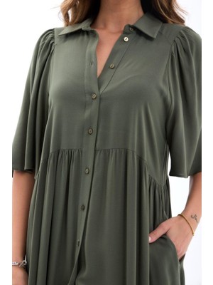 Munn Collection 5557 Elbise-Haki