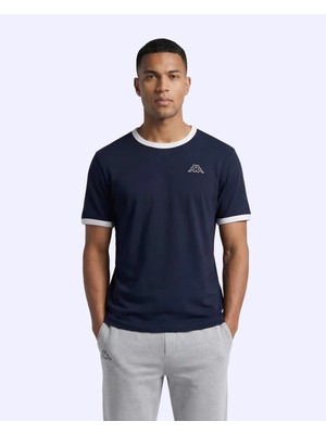 Kappa Logo Pawel Erkek Lacivert-Beyaz Regular Tişört