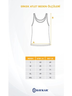 Baykar Erkek Slim Fit Pamuklu Görünmez Atlet Ten Rengi Rahat Kesim Özelliği ile