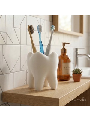 Trunvia Diş Şeklinde Diş Fırçalığı, Diş Fırçası Kutusu