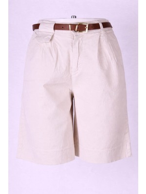 Trender Kemerli Taş Kadın Şort 5439