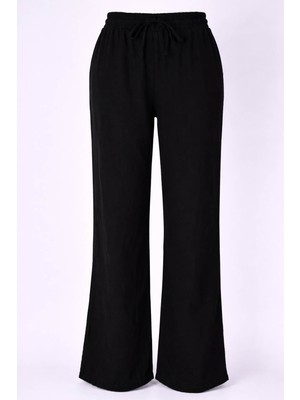 Trender Kanvas Siyah Kadın Pantolon 5118