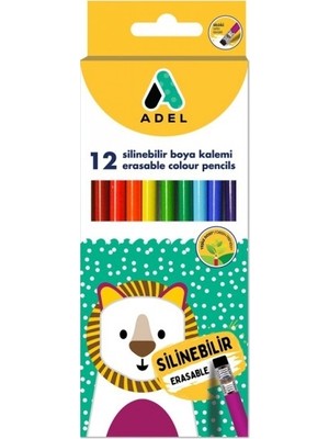 Adel Silinebilir Kuru Boya Kalemi 12'li Renkli Kalem Seti Eğlenceli Çizimler İçin