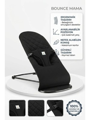Bebe Mango Softline Bebek Ana Kucağı Siyah – Doğal Konfor ve Güvenli Sallama Özelliği ile Kumaş