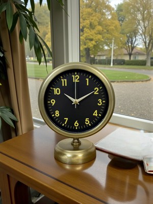 Karahanbey Elegance 25 x 20 cm Eskitme Metal Masa Saati