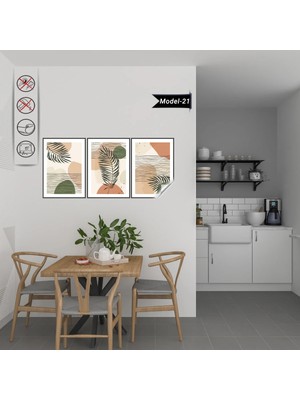 Akıllı Kağıt Statik Tutunma Özellikli Tablo - Poster Modern (Model- 21)