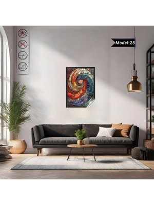 Akıllı Kağıt Statik Tutunma Özellikli Tablo - Poster Modern (Model-25)