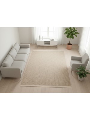 Çerkez Halı Bari Collection Şönil Halı Yumuşak Kaymaz Taban Salon Oturma Odası Halısı Kahve 01