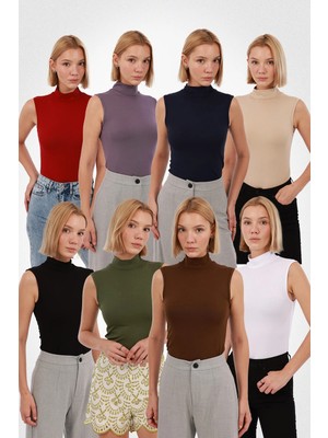 Yade Fashion Kadın Kolsuz Bluz 8’li Set