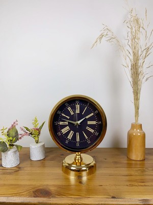 River World Masa Saati Metal Gold 25 cm x 20 cm Zarif