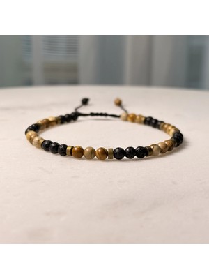 Sırlı Taş Jasper, Lav, Hematit Doğal Taş Bileklik, Unisex Bileklik, Tasarım Bileklik Ipli Ayarlanabilir