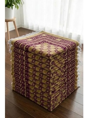 Lugmo 10 Adet Kadife Seccade Eflatun (70CMX110CM 400GR) Hac ve Umre Hediyesi