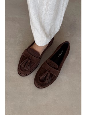 Nope21 Panama Kahverengi Hakiki Deri Loafer