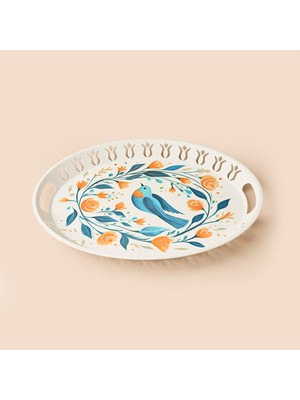 Evidea Kitchen Dream Bird Tepsi - Renkli - 50X38 cm