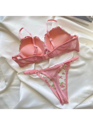 Arona Çicekli Dantelli Dolgulu Sütyen Takım