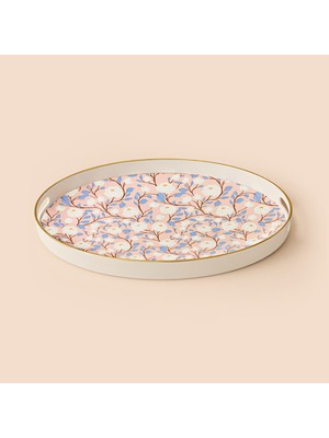 Evidea Kitchen Flower Oval Tepsi - Renkli - 39 cm