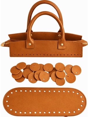 Pullu Çanta Taba Örgü Kiti Deri Kit 125 Adet Pul