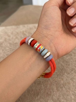 Nurora Mineli Zirkon Taşlı Boncuklu Bileklik