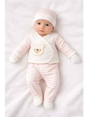 Baby Zuhu My Baby Kumsal % 100 Coton 10 Lu Hastane Çıkışı ayıcıklı 6553