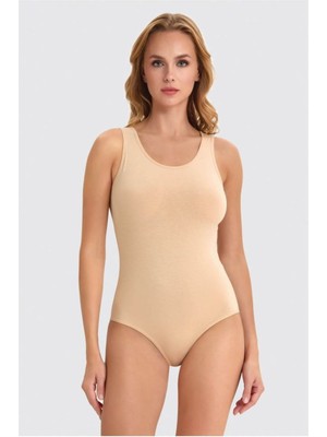 Kit Iç Giyim Berrak 2083 - 2084 6'lı Kalın Askılı Kadın Çıtçıtlı Body - Zıbın - Atlet